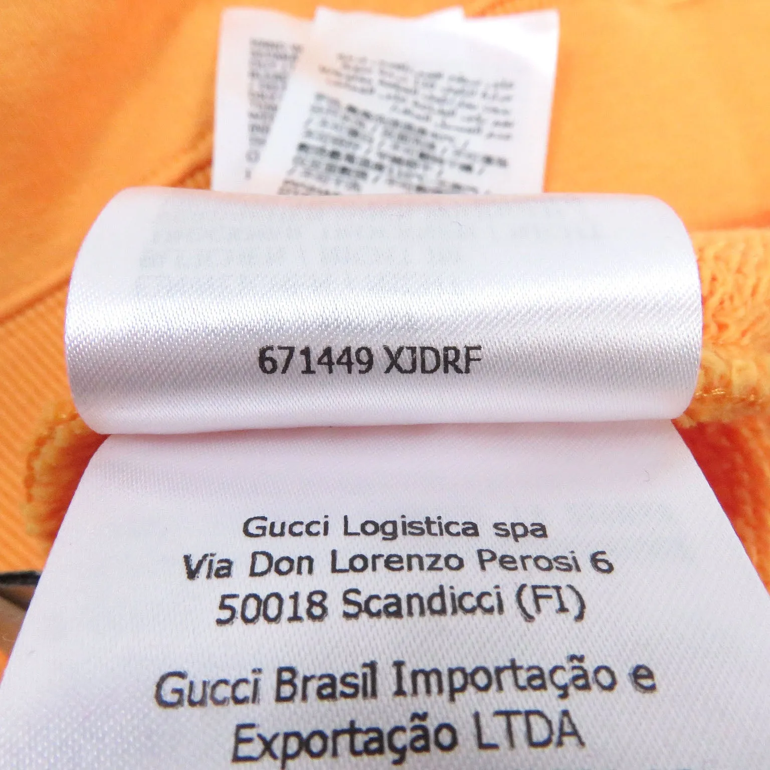 GUCCI sweat 671449 cotton Navy orange M (175/96A)