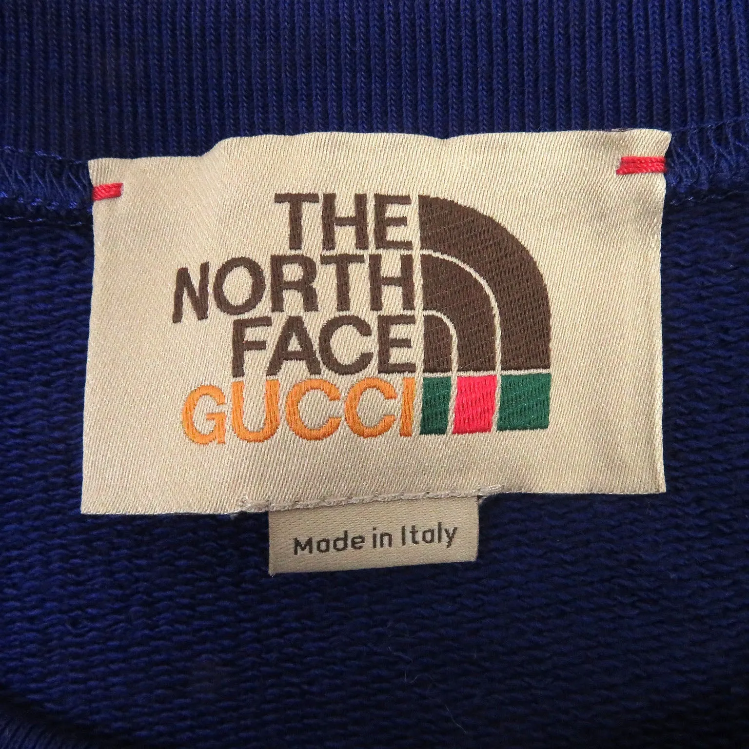 GUCCI sweat 671449 cotton Navy orange M (175/96A)