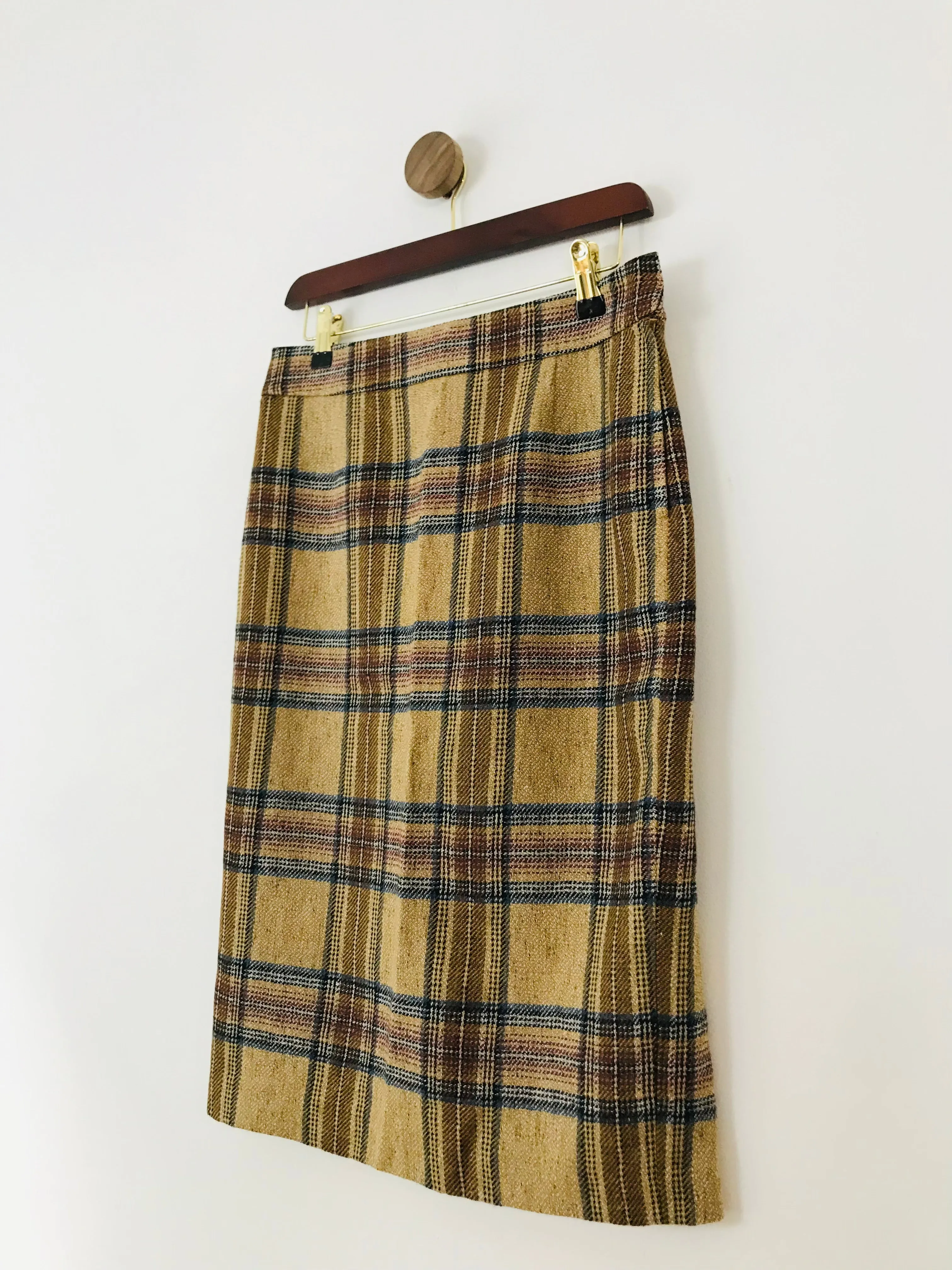 Jesire Women's Check Pencil Skirt | UK8 | Beige