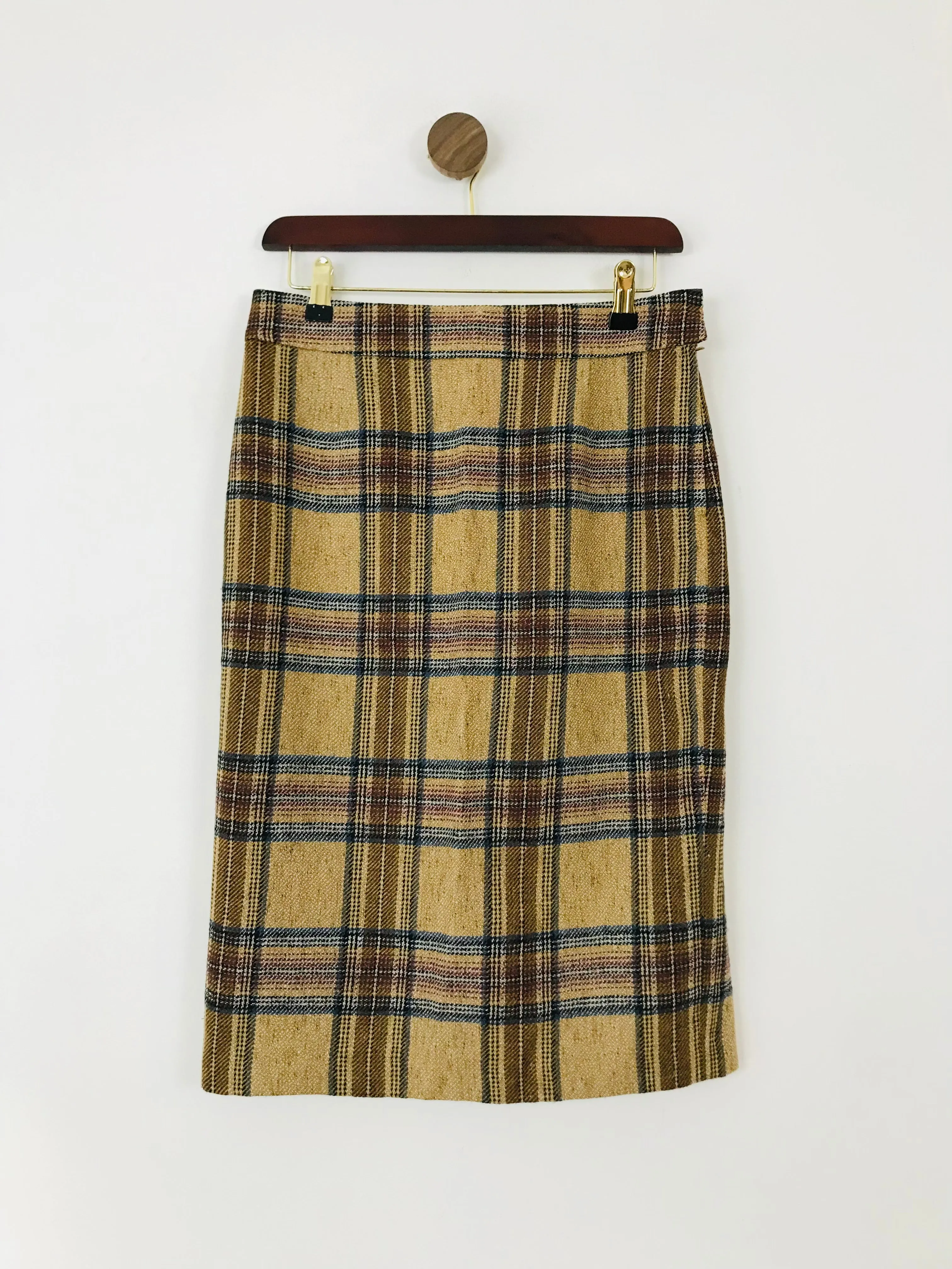 Jesire Women's Check Pencil Skirt | UK8 | Beige