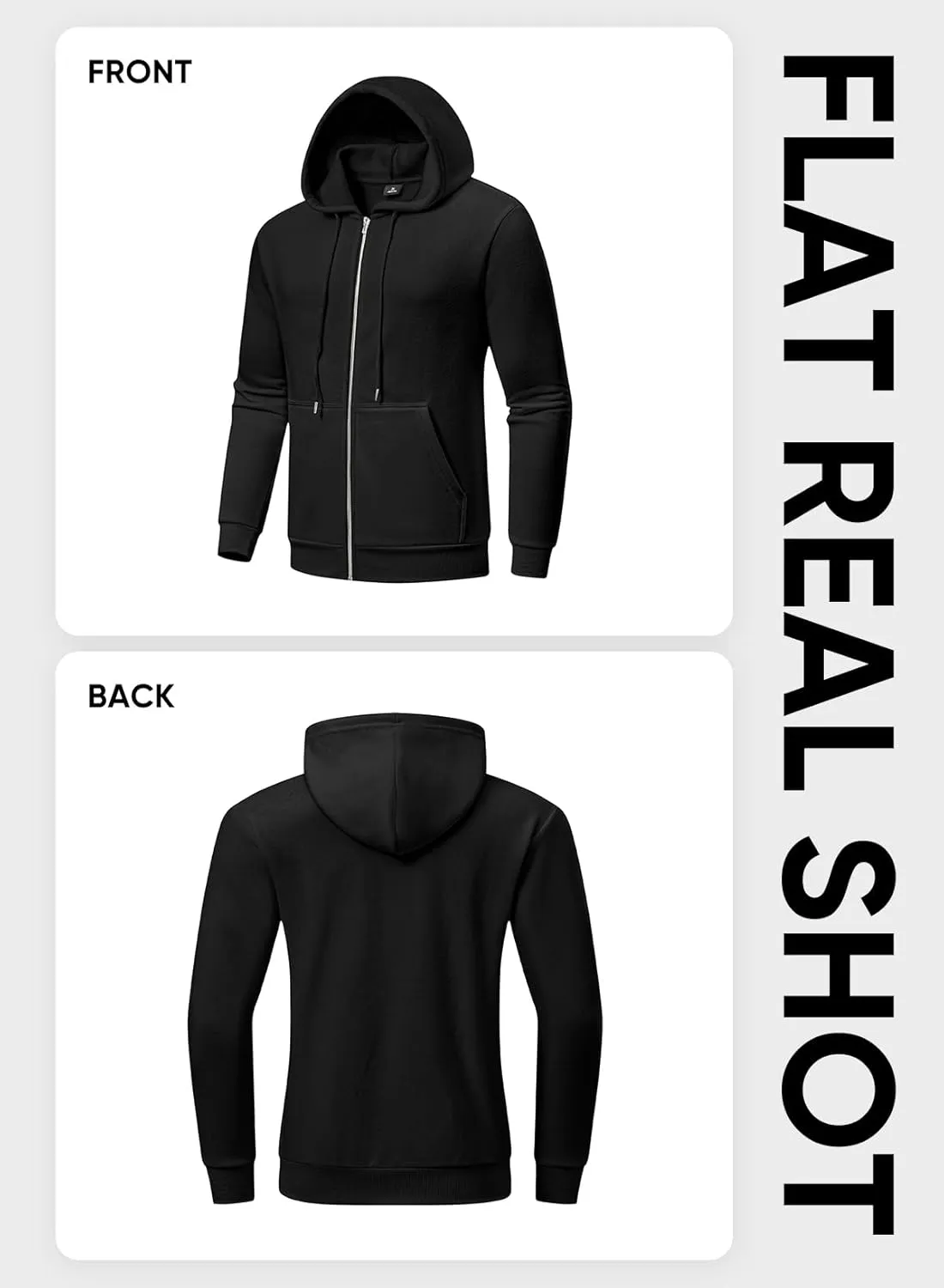 JMIERR Mens Full Zip Casual Cotton Hooded Fleece Drawstring Hoodies Pullover Sweatshirts Casual Long Sleeve Shirts