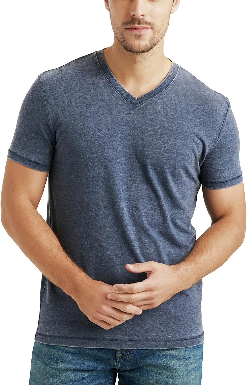 Lucky Brand Men's Venice Burnout V-Neck Tee