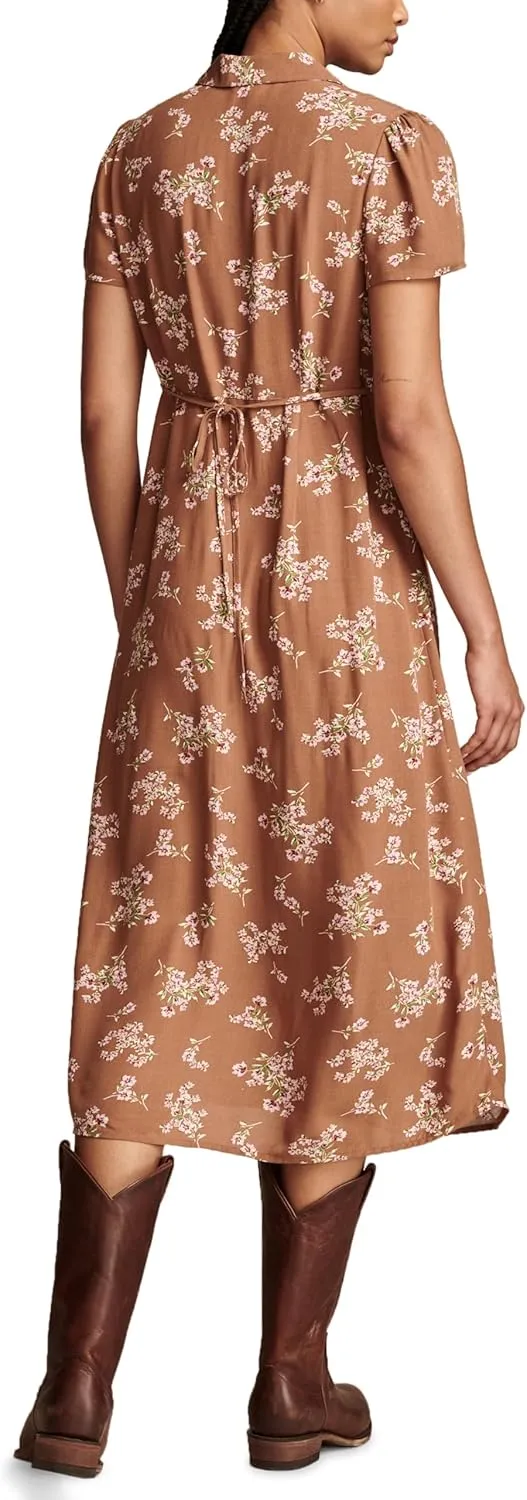 Lucky Brand Women's Collared Button Through Midi Dress
