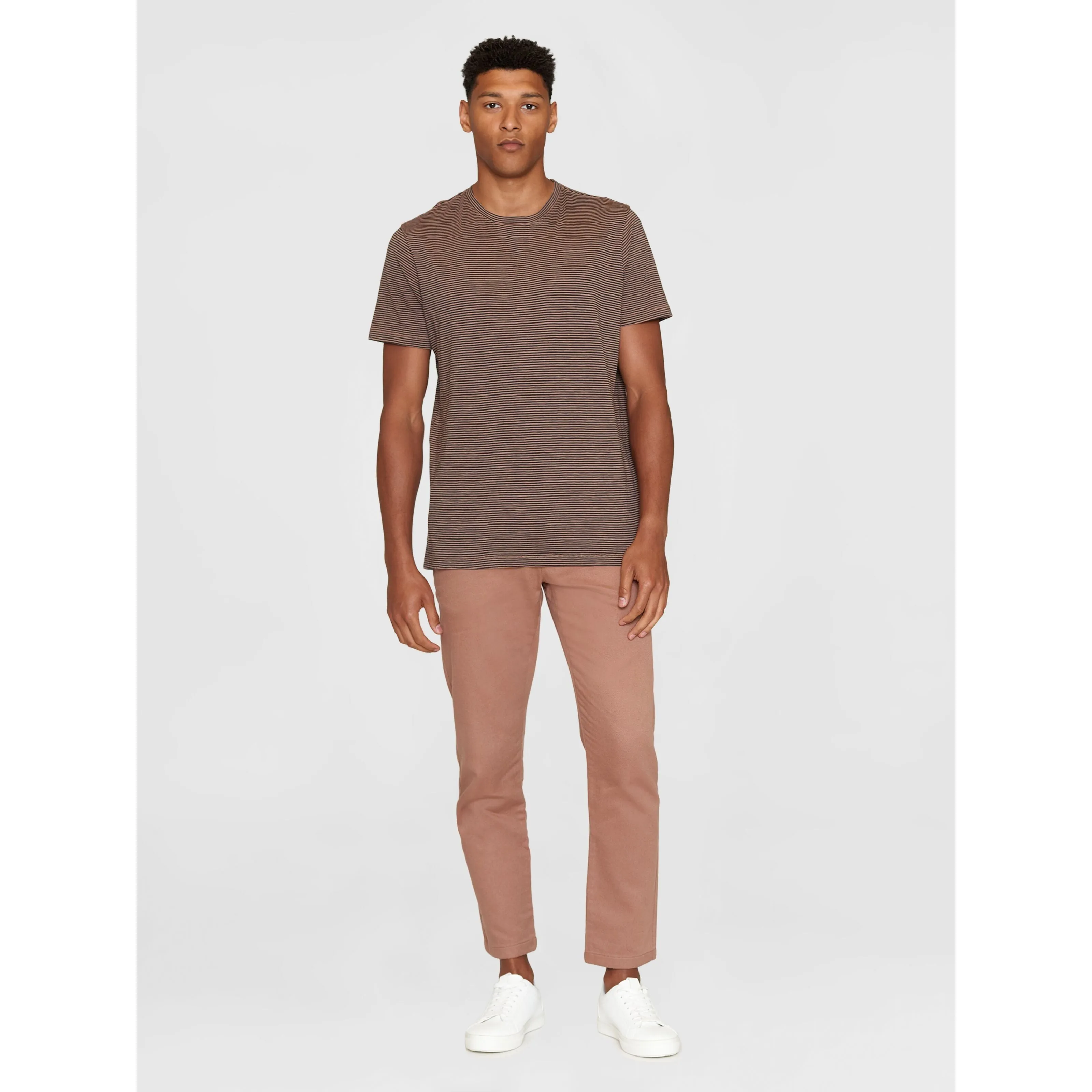 Narrow Striped Slub T-Shirt Made Of Organic Cotton