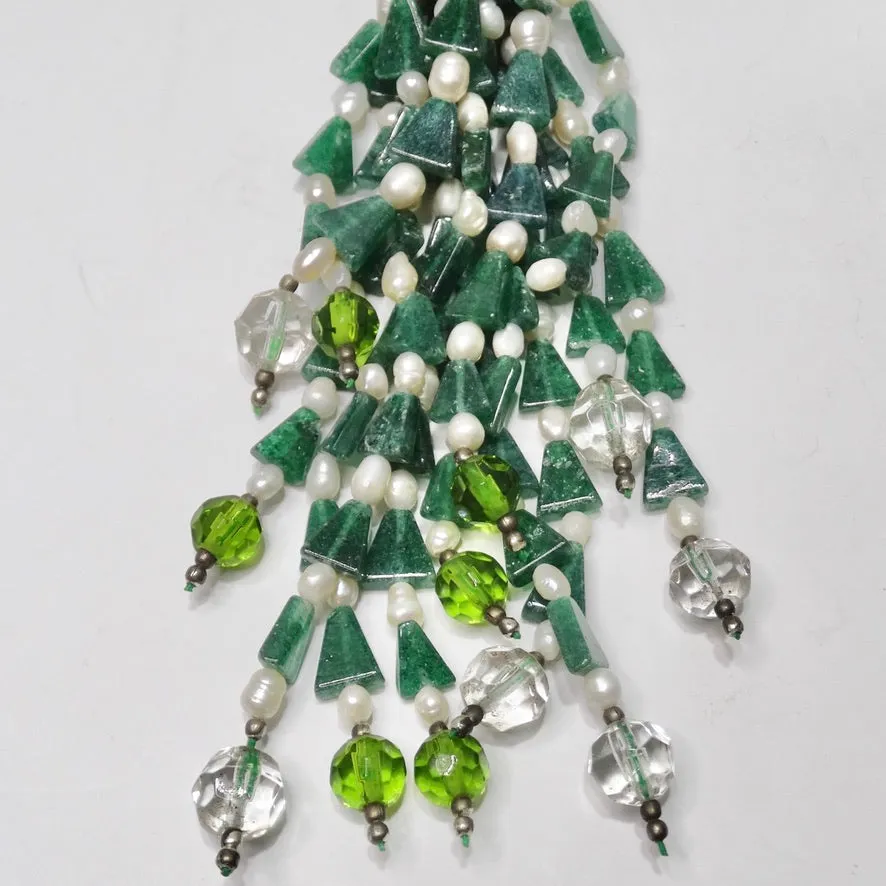Pearl and Semi Precious Stone Multi Strand Necklace