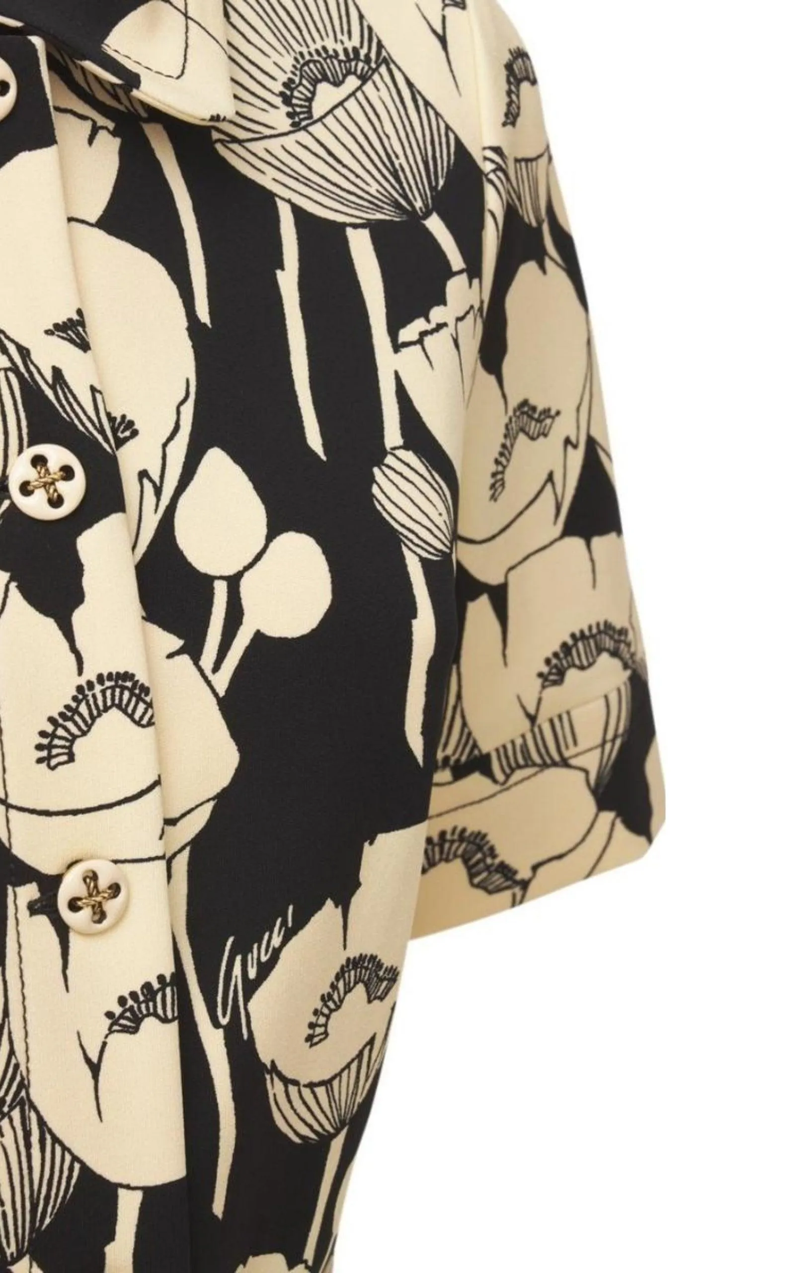 Poppy Flowers Print Jersey Dress