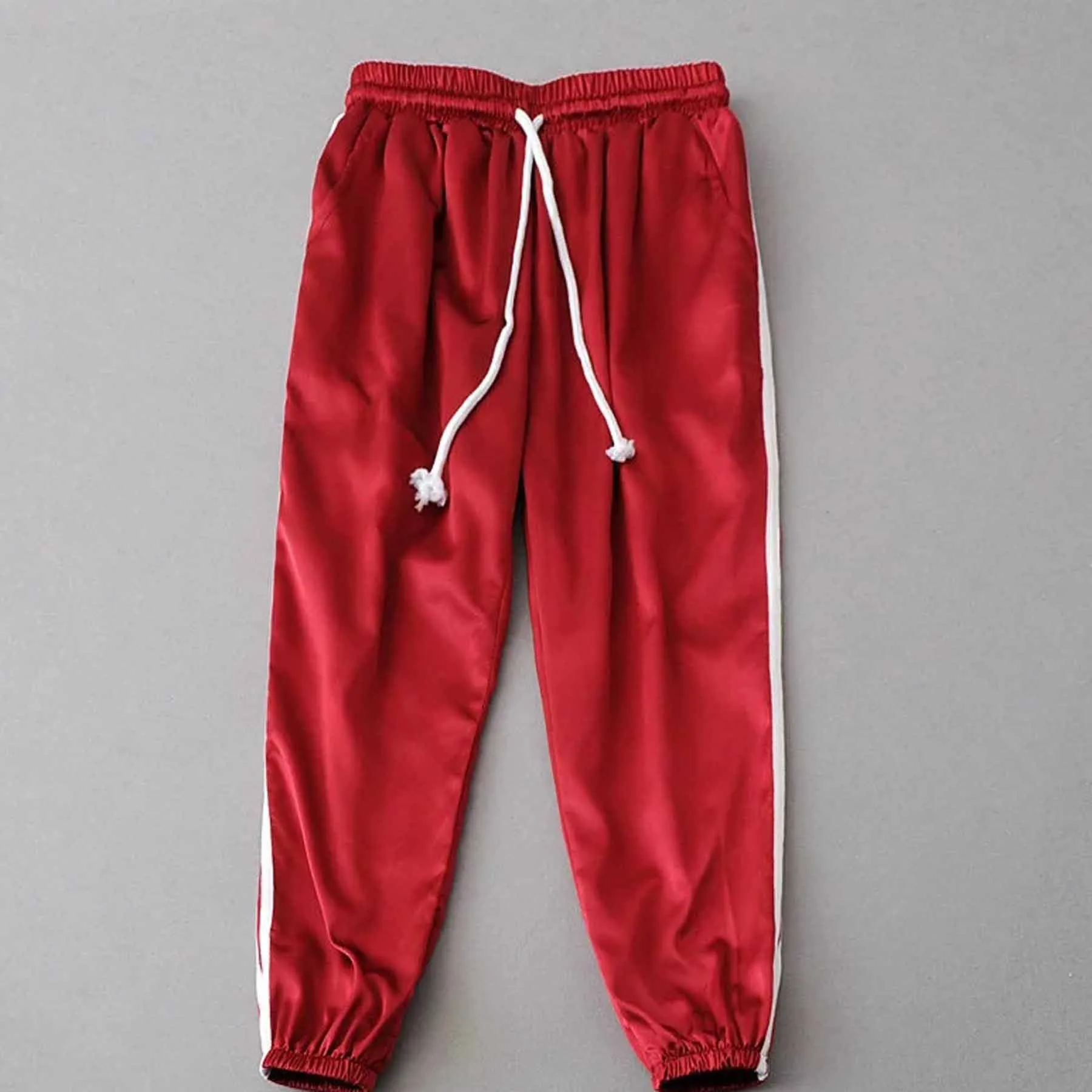 Pure Color Regular Waist Casual Yoga Long Harem Pants