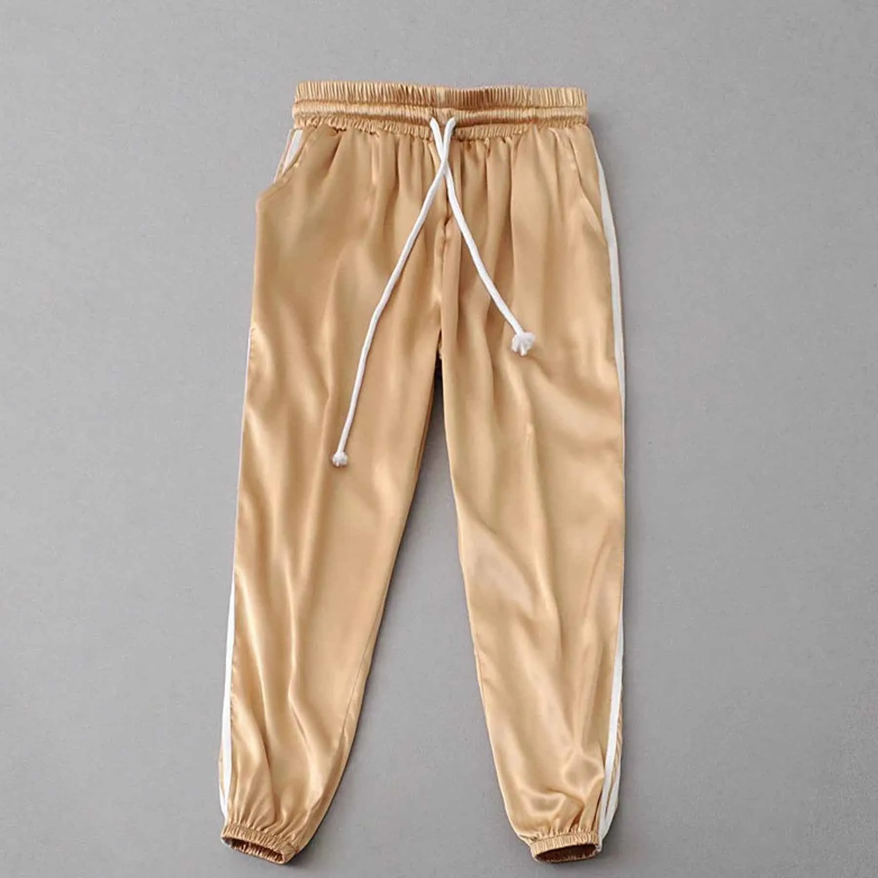 Pure Color Regular Waist Casual Yoga Long Harem Pants
