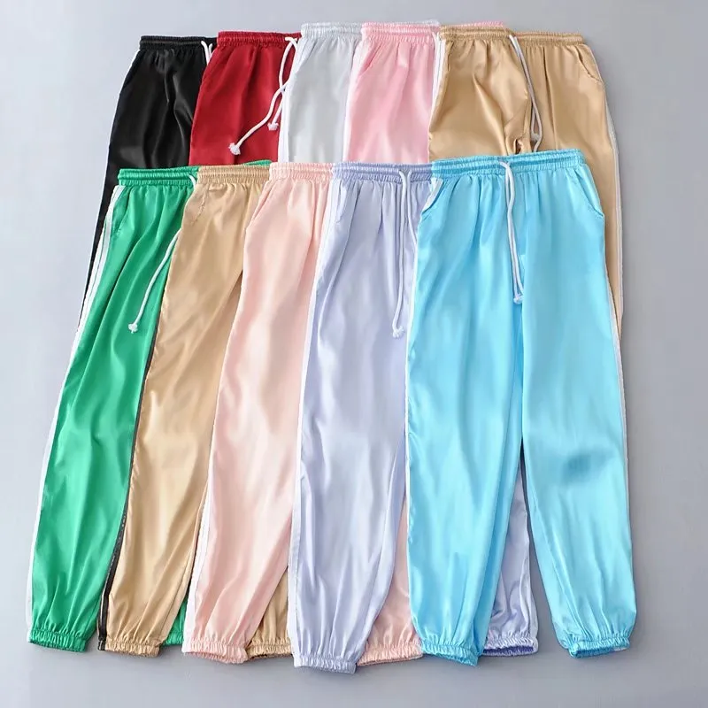 Pure Color Regular Waist Casual Yoga Long Harem Pants