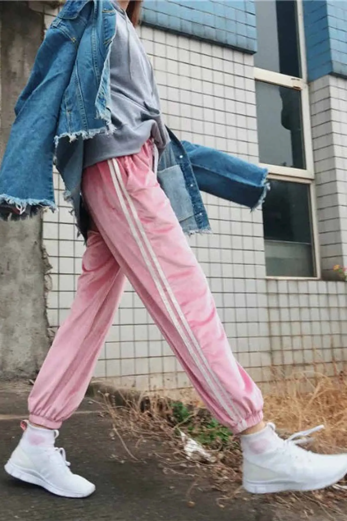 Pure Color Regular Waist Casual Yoga Long Harem Pants