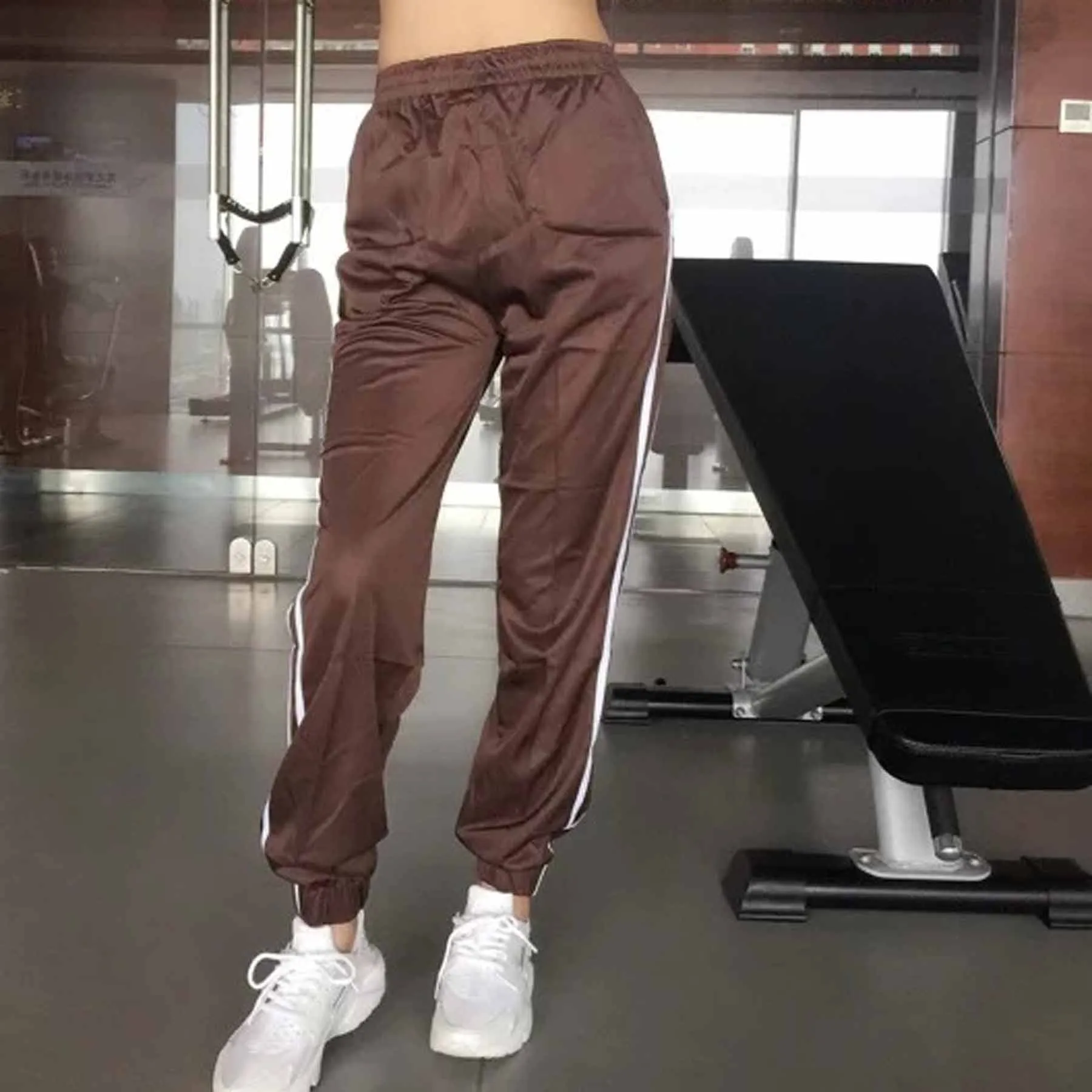 Pure Color Regular Waist Casual Yoga Long Harem Pants