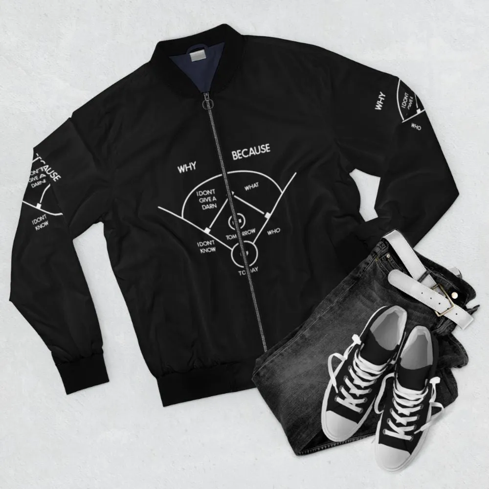 "Who's on First?" Abbott & Costello Baseball Comedy Bomber Jacket