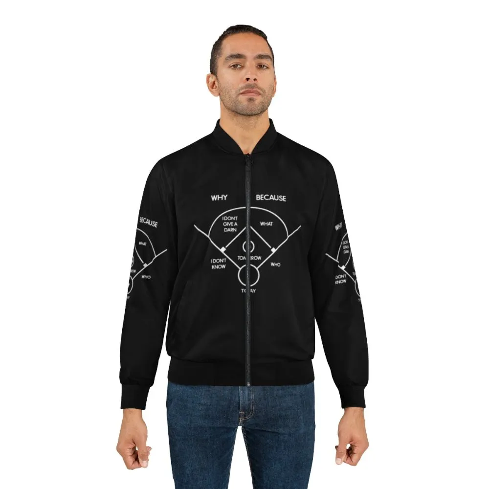 "Who's on First?" Abbott & Costello Baseball Comedy Bomber Jacket