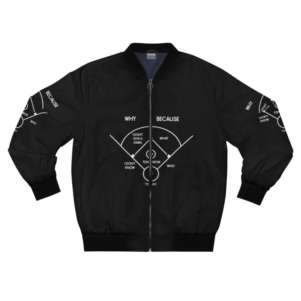 "Who's on First?" Abbott & Costello Baseball Comedy Bomber Jacket