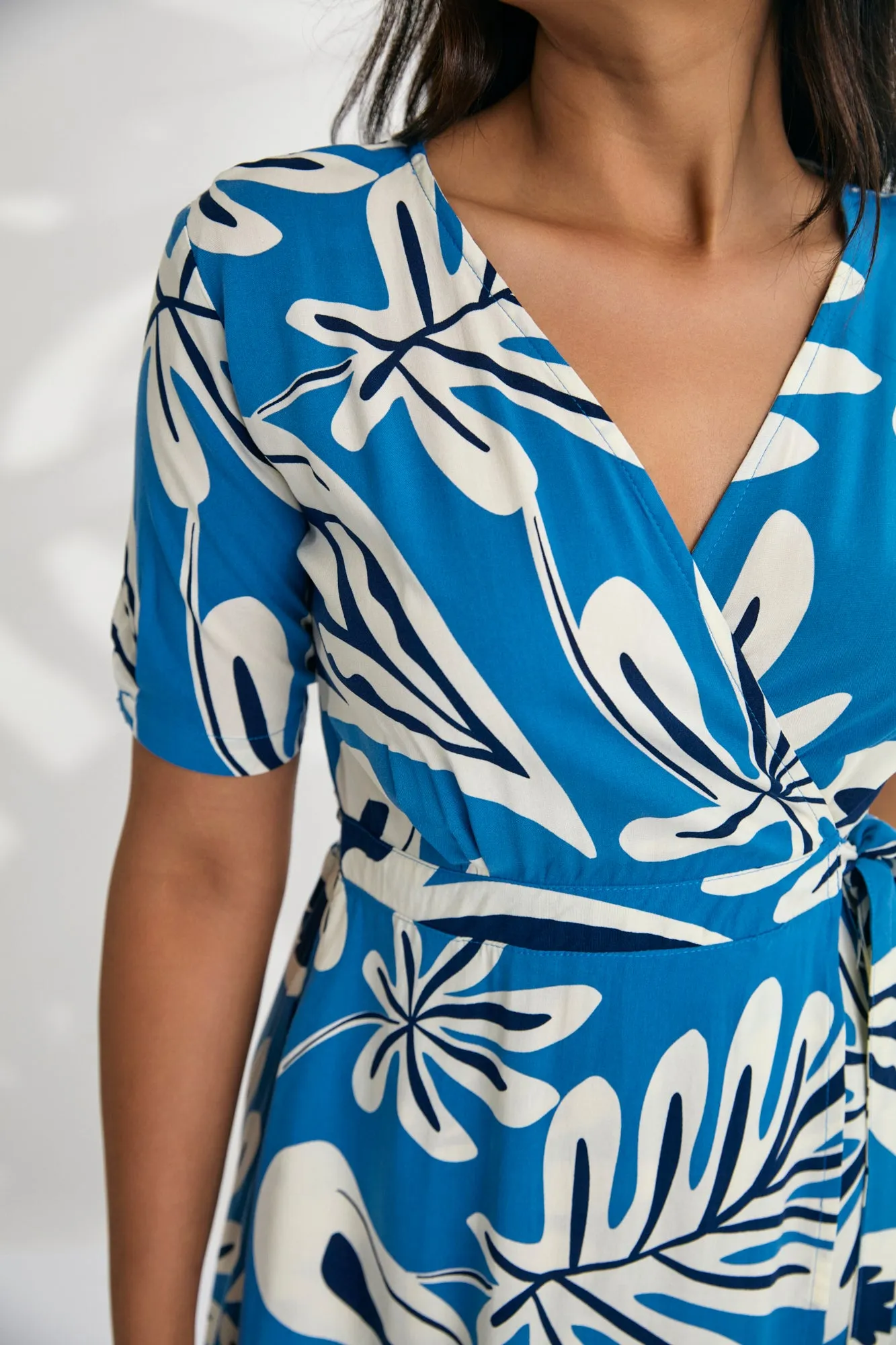 Renae Wrap Dress - Blue Love