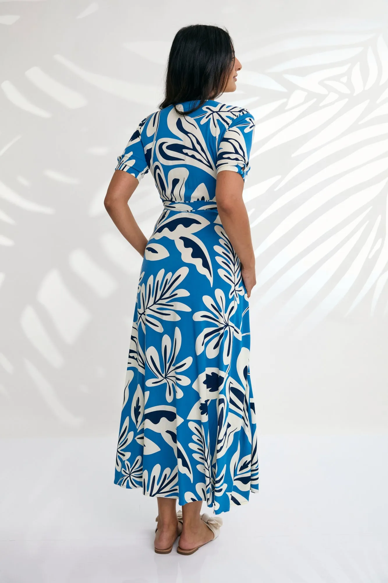 Renae Wrap Dress - Blue Love