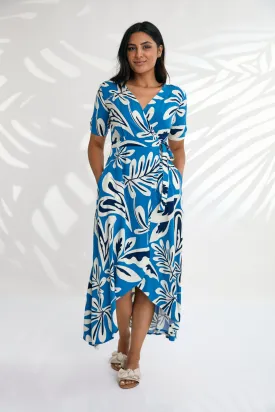 Renae Wrap Dress - Blue Love