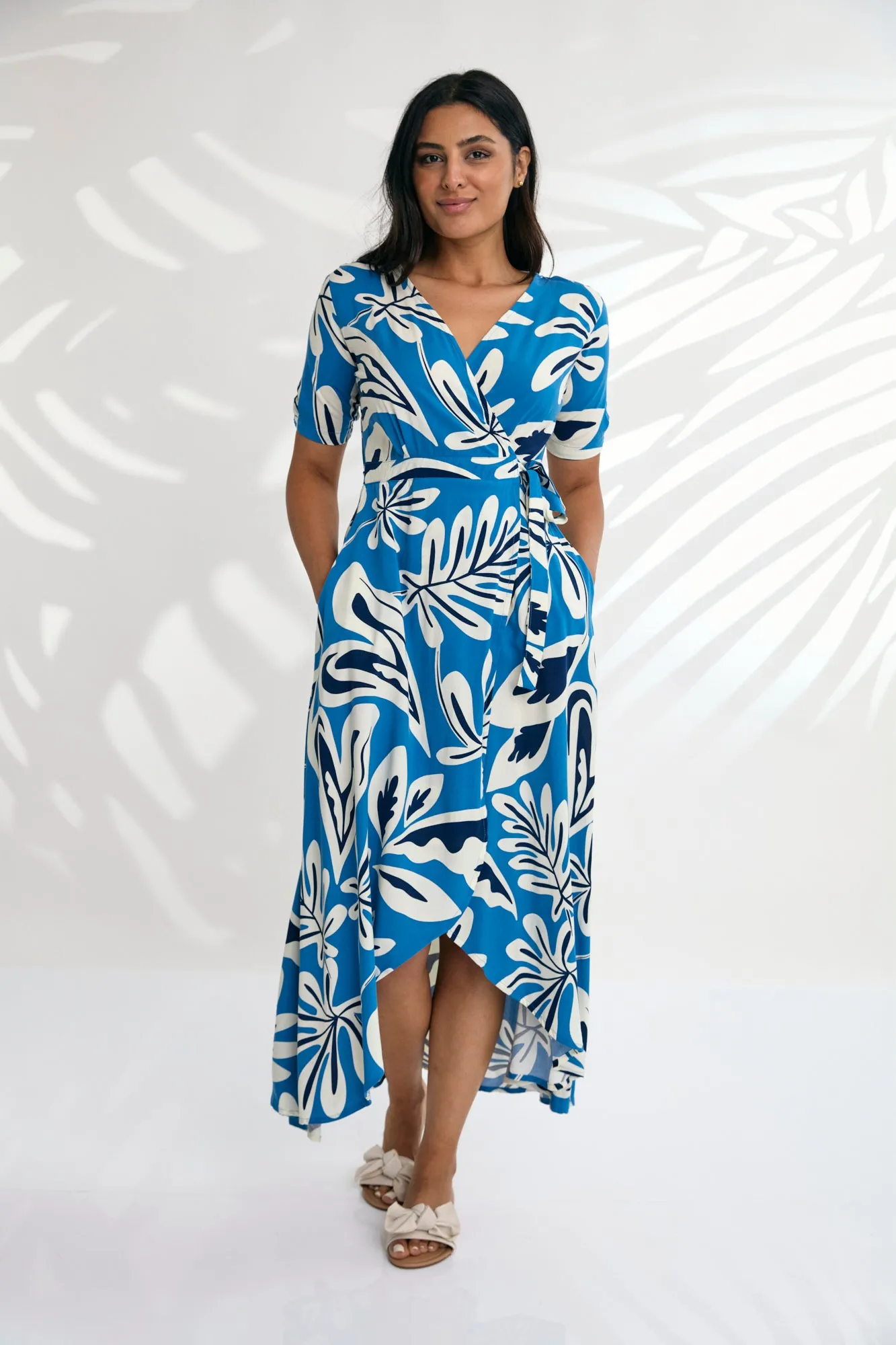 Renae Wrap Dress - Blue Love