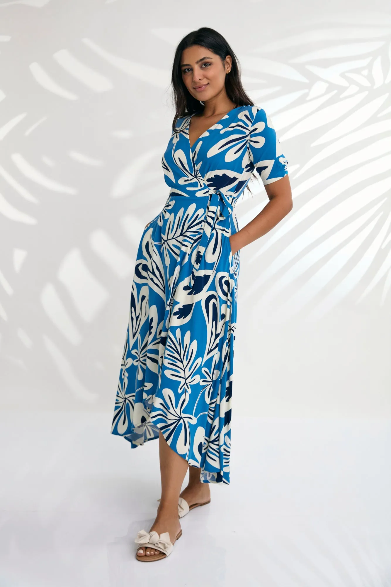 Renae Wrap Dress - Blue Love