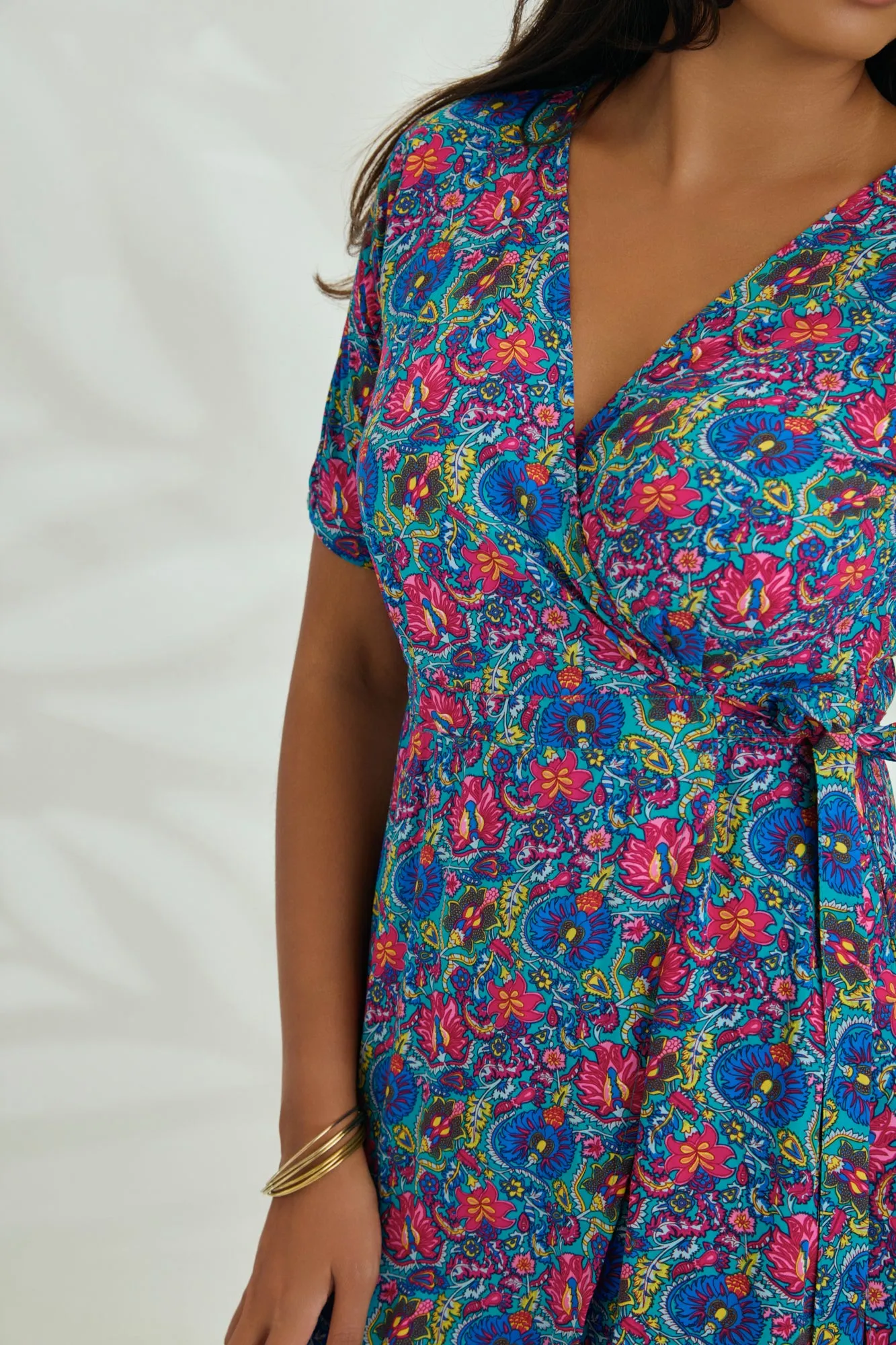 Renae Wrap Dress - Meadow Green