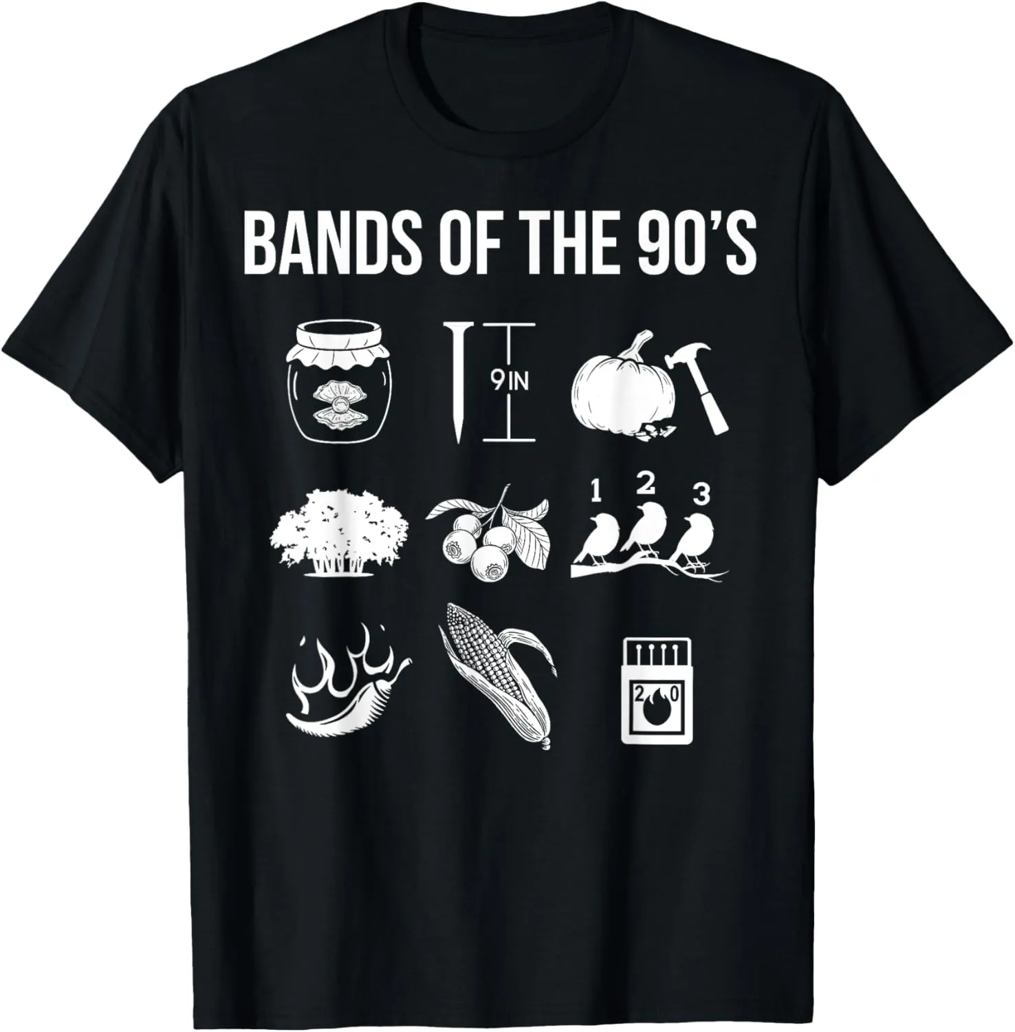 Retro 1990s Bands - Music - 90s Music Lover T-Shirt