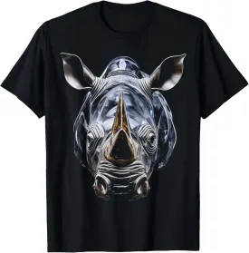 Rhino Abstract Art Animal Polygon Graphic Rhino T-Shirt