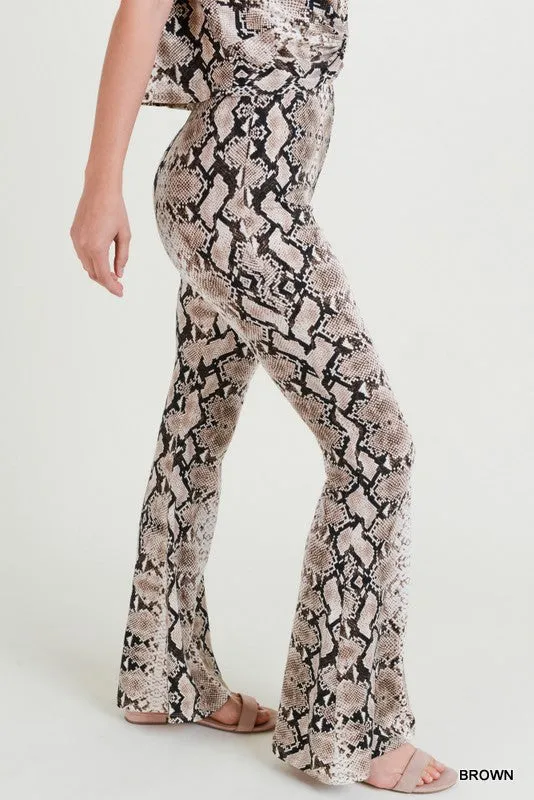 Snake Print High Waist Leggings
