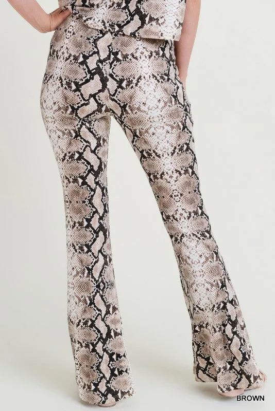 Snake Print High Waist Leggings