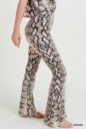 Snake Print High Waist Leggings