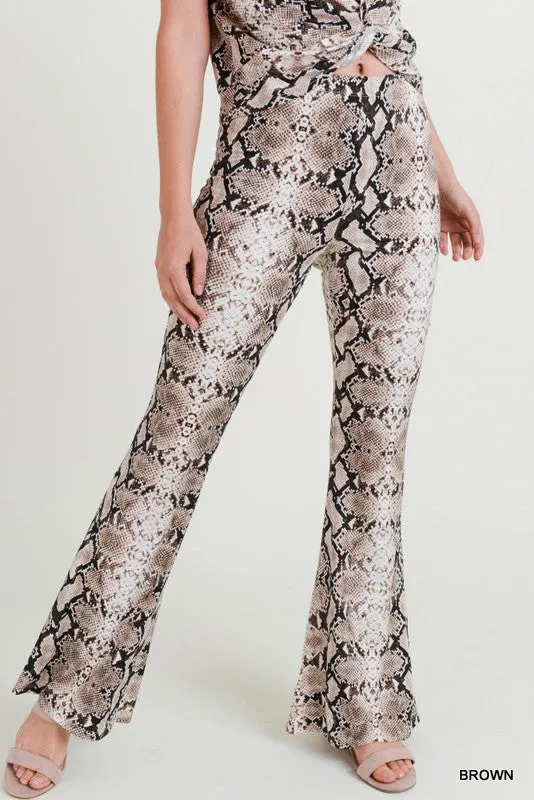 Snake Print High Waist Leggings
