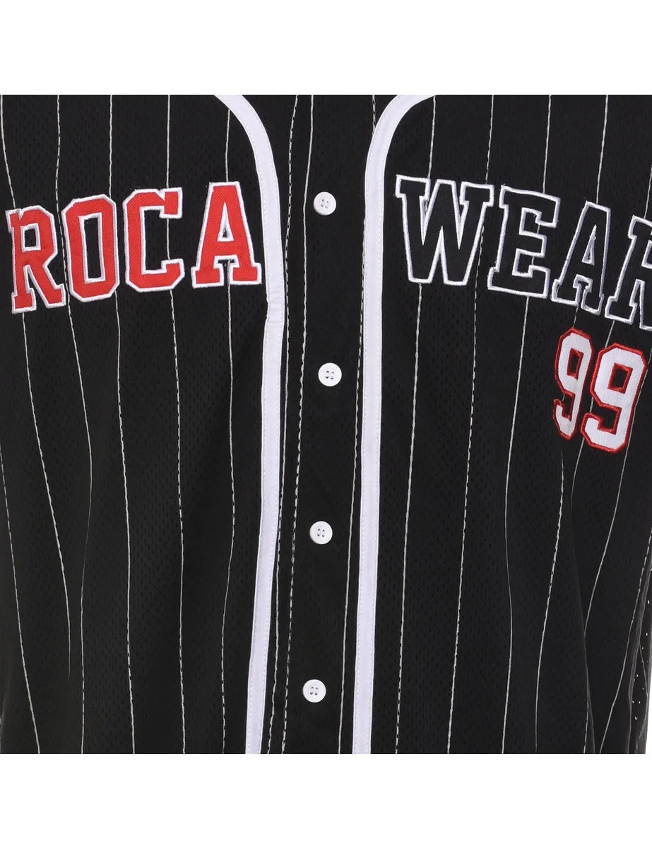 Striped Rocawear Y2K Black, Red & White Jersey - L