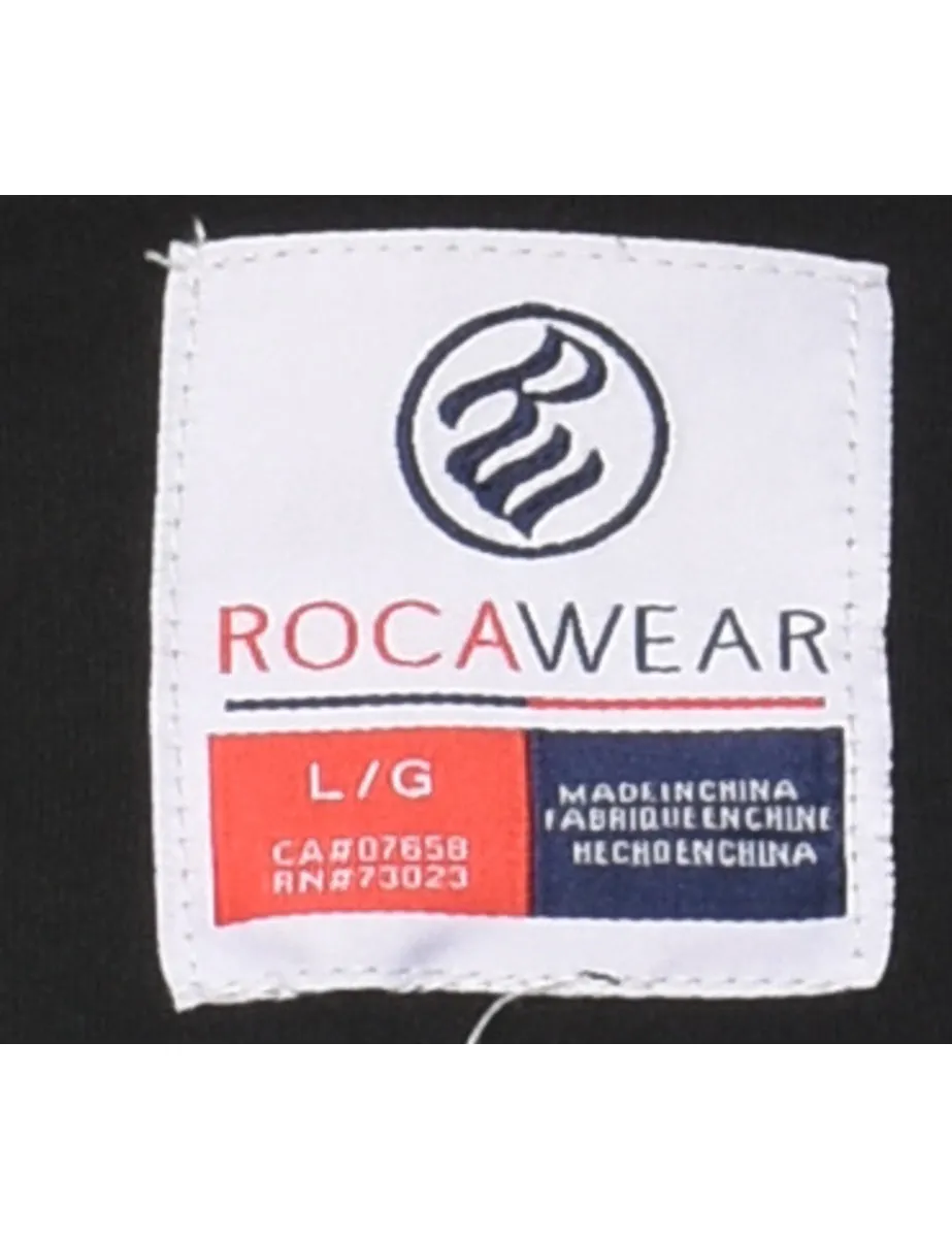Striped Rocawear Y2K Black, Red & White Jersey - L
