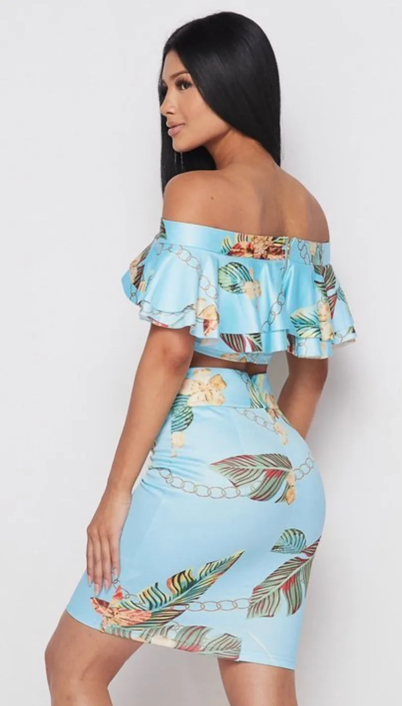 Take Me To Miami Skirt Set