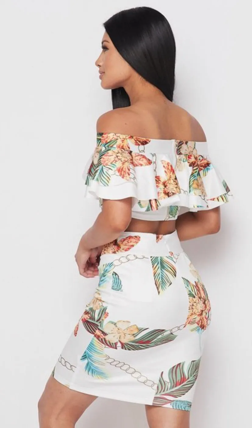 Take Me To Miami Skirt Set