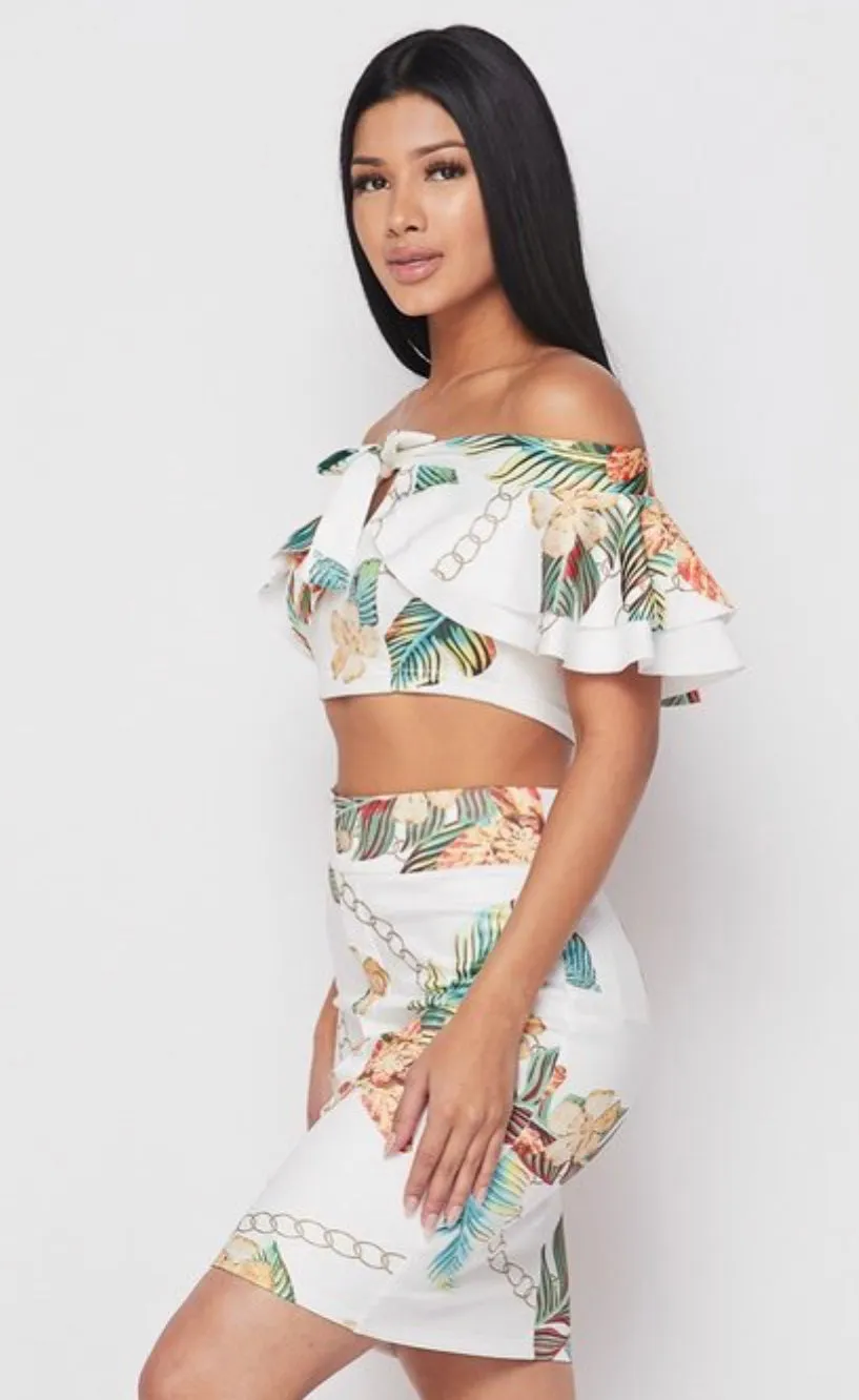 Take Me To Miami Skirt Set