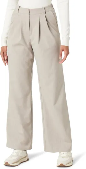The Drop Women's Nancy Pleat Front Wide Leg Trouser