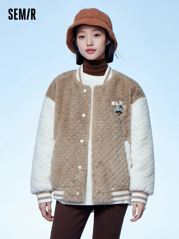 Women's brown plush jacket