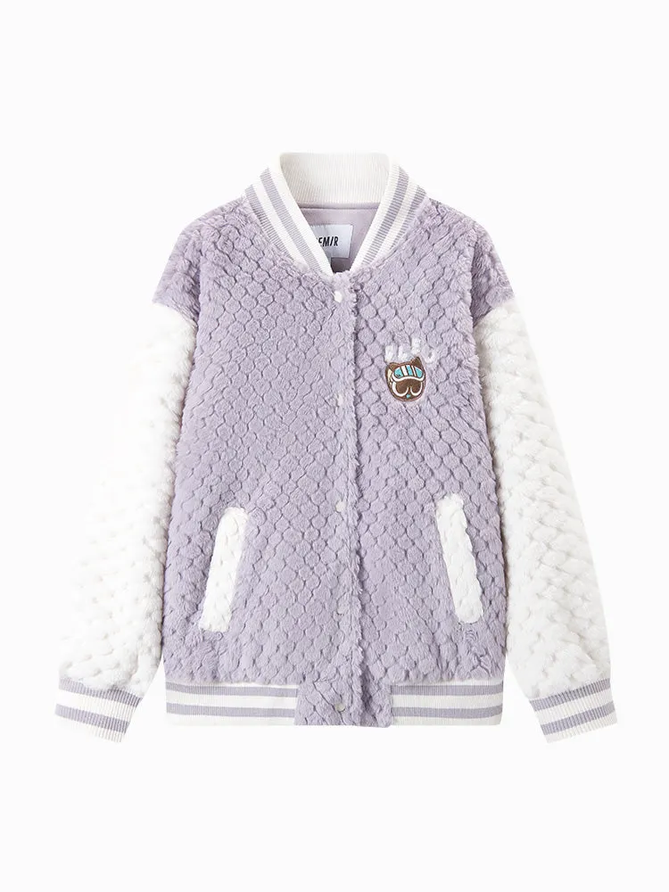 Women's brown plush jacket