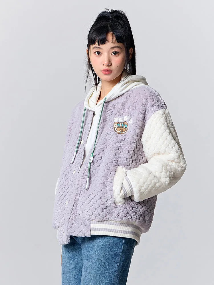 Women's brown plush jacket