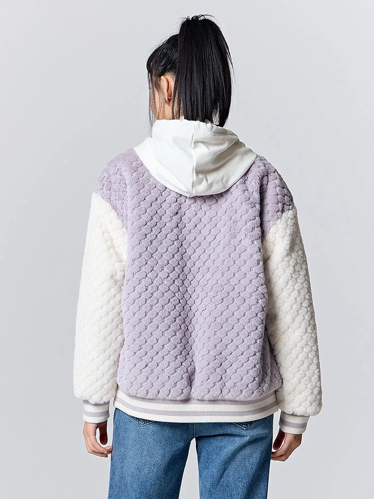 Women's brown plush jacket