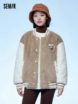 Women's brown plush jacket