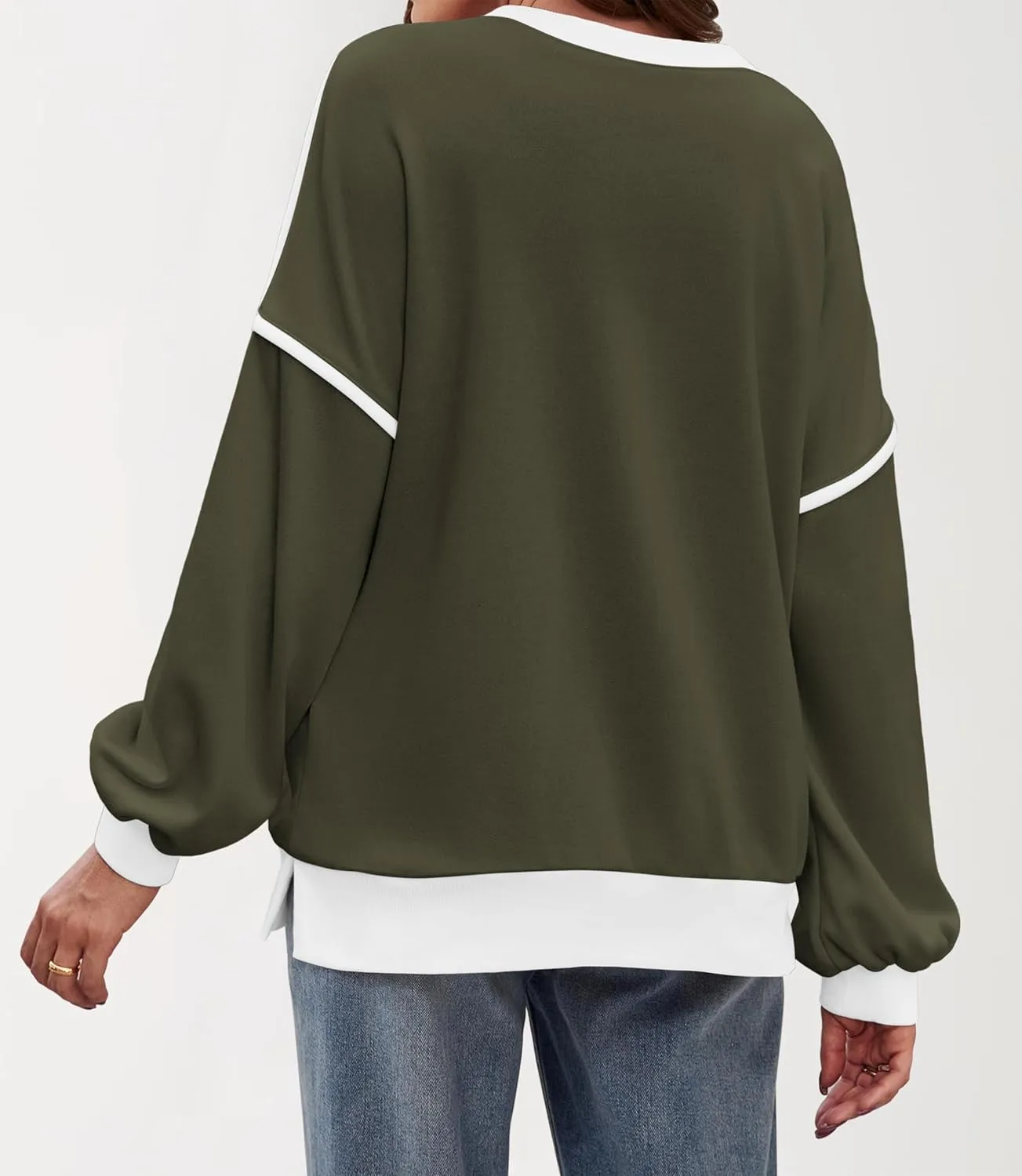 Zeagoo Women Crewneck Sweatshirts Pullover Tops Long Sleeve Shirts Loose Fit Tops Casual Fall Outfits Y2K Clothes 2024